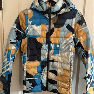 Reima  Teen Boys blue print Puffer Coat, size 158 (13 yr old)